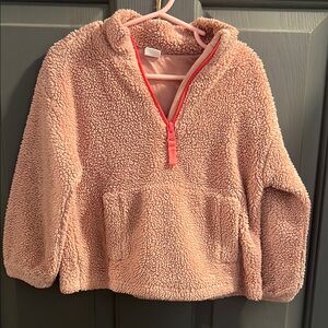 GAP Pink Sherpa Jacket Plush Fleece Half-Zip